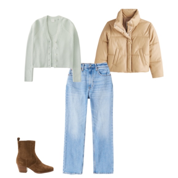 A&F Vegan Leather Mini Puffer - Picture 6 of 9